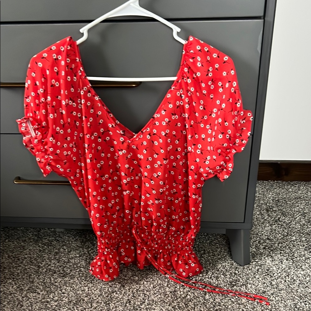Sienna Sky Red Floral Blouse